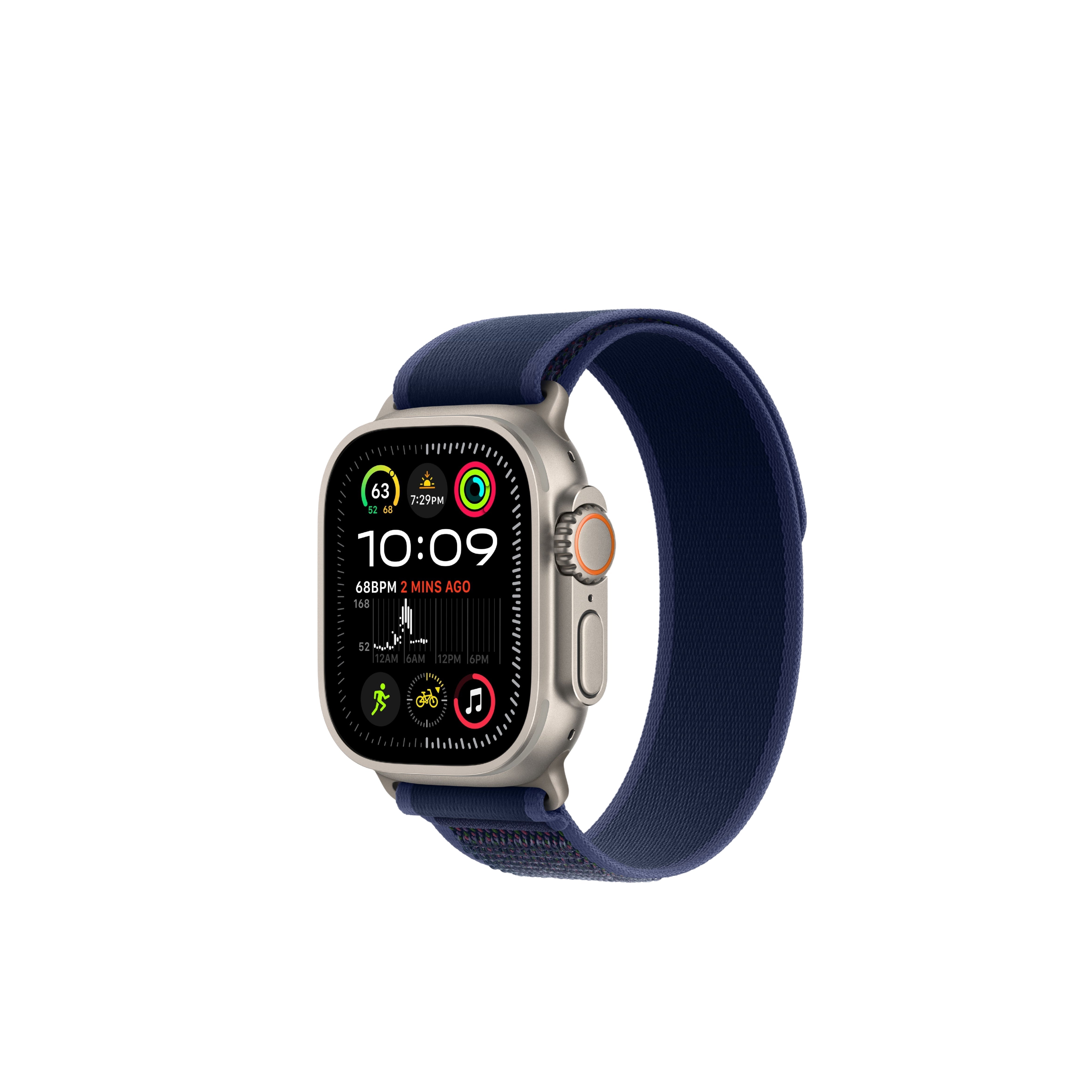 Apple Watch Ultra 2 Natural Titanium Case Trail Loop.