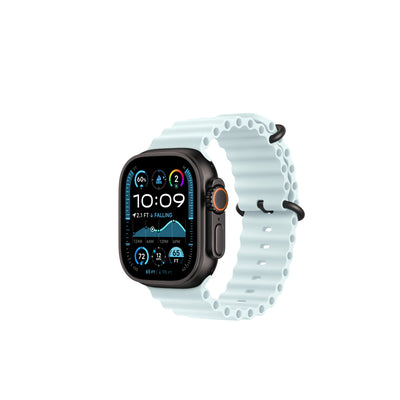 Apple Watch Ultra 2 Black Titanium Case Ocean Band.