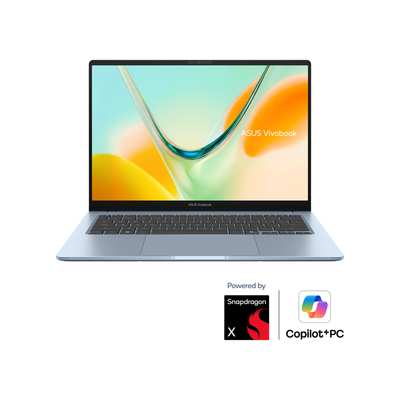 ASUS Vivobook S14 (S5408, Snapdragon) Copilot+ PC Laptop Light Blue