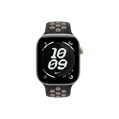 Apple Watch Series 12 — Ceramic, Nike Sport Band Pearl White 42mm GPS + Cellular After Dark Black