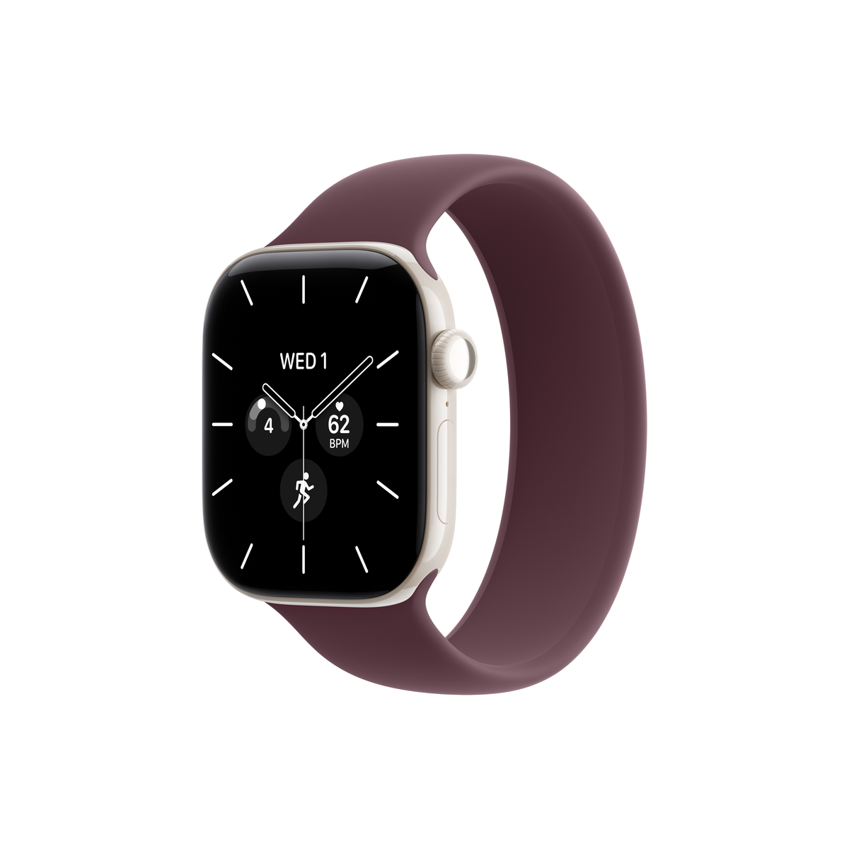 Apple Watch Series 12 — Ceramic, Solo Loop Pearl White 42mm GPS + Cellular Burgundy