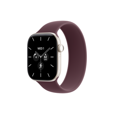 Apple Watch Series 12 — Ceramic, Solo Loop Pearl White 42mm GPS + Cellular Burgundy