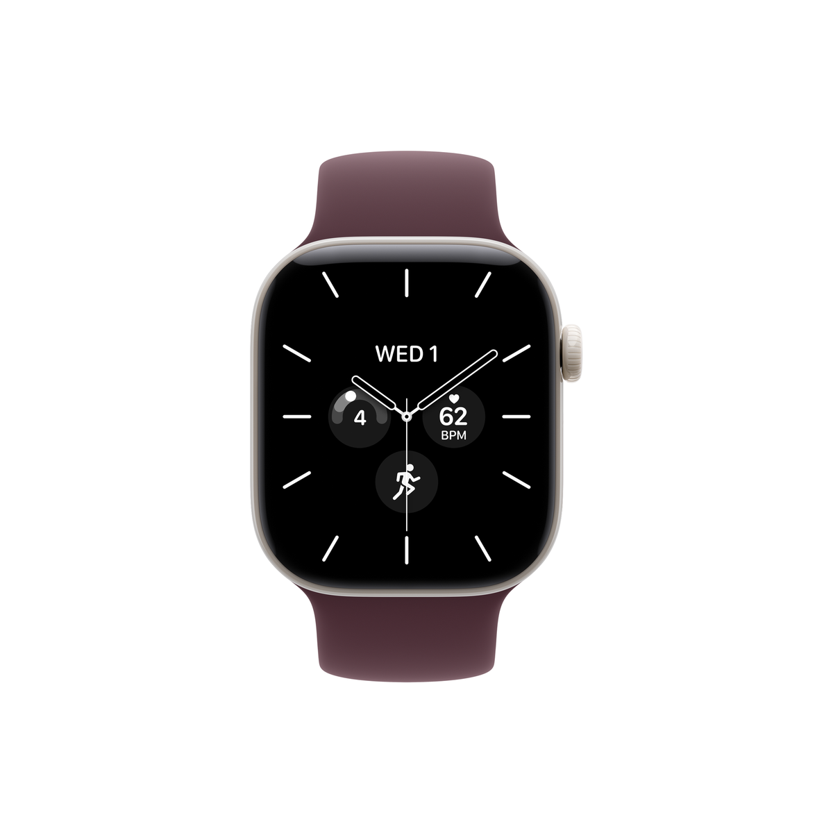 Apple Watch Series 12 — Ceramic, Solo Loop Pearl White 42mm GPS + Cellular Burgundy