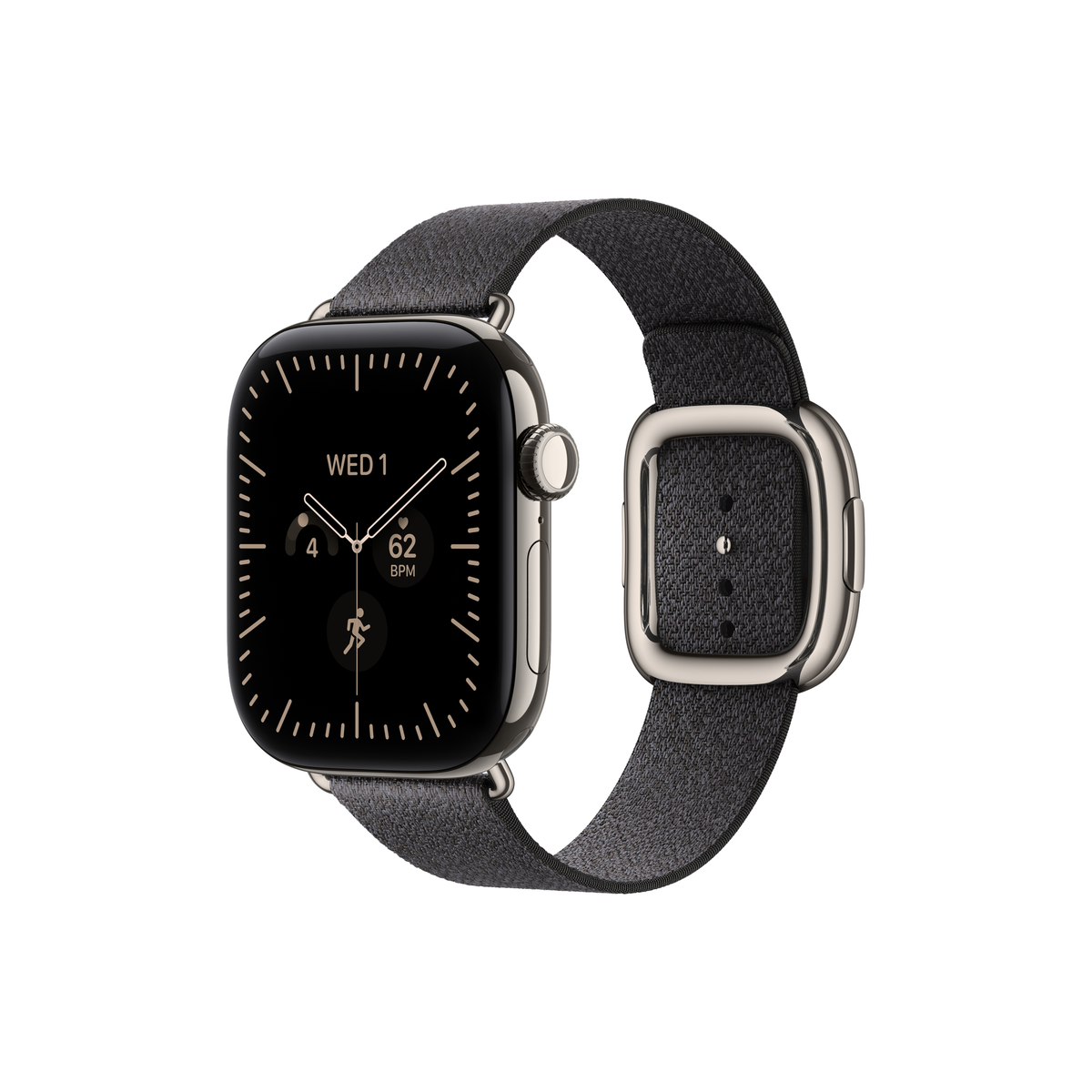 Apple Watch Series 12 — Titanium, Modern Buckle Natural 42mm GPS + Cellular Navy Blue