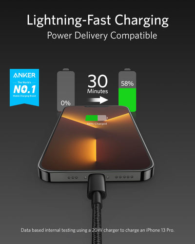 Anker 331 USB-C to Lightning Cable Black
