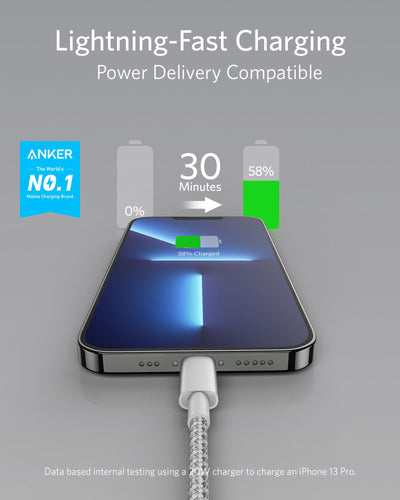 Anker 331 USB-C to Lightning Cable Silver