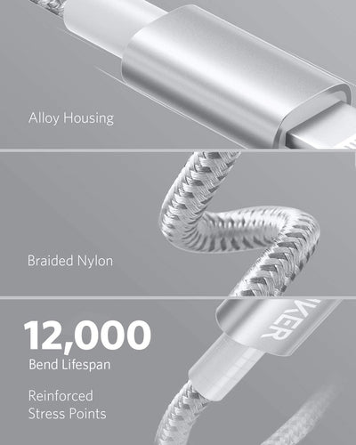 Anker 331 USB-C to Lightning Cable Silver
