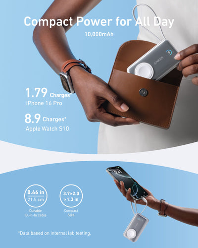 Anker MagGo Power Bank (10,000mAh, 35W) Aurora White