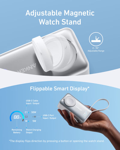 Anker MagGo Power Bank (10,000mAh, 35W) Aurora White