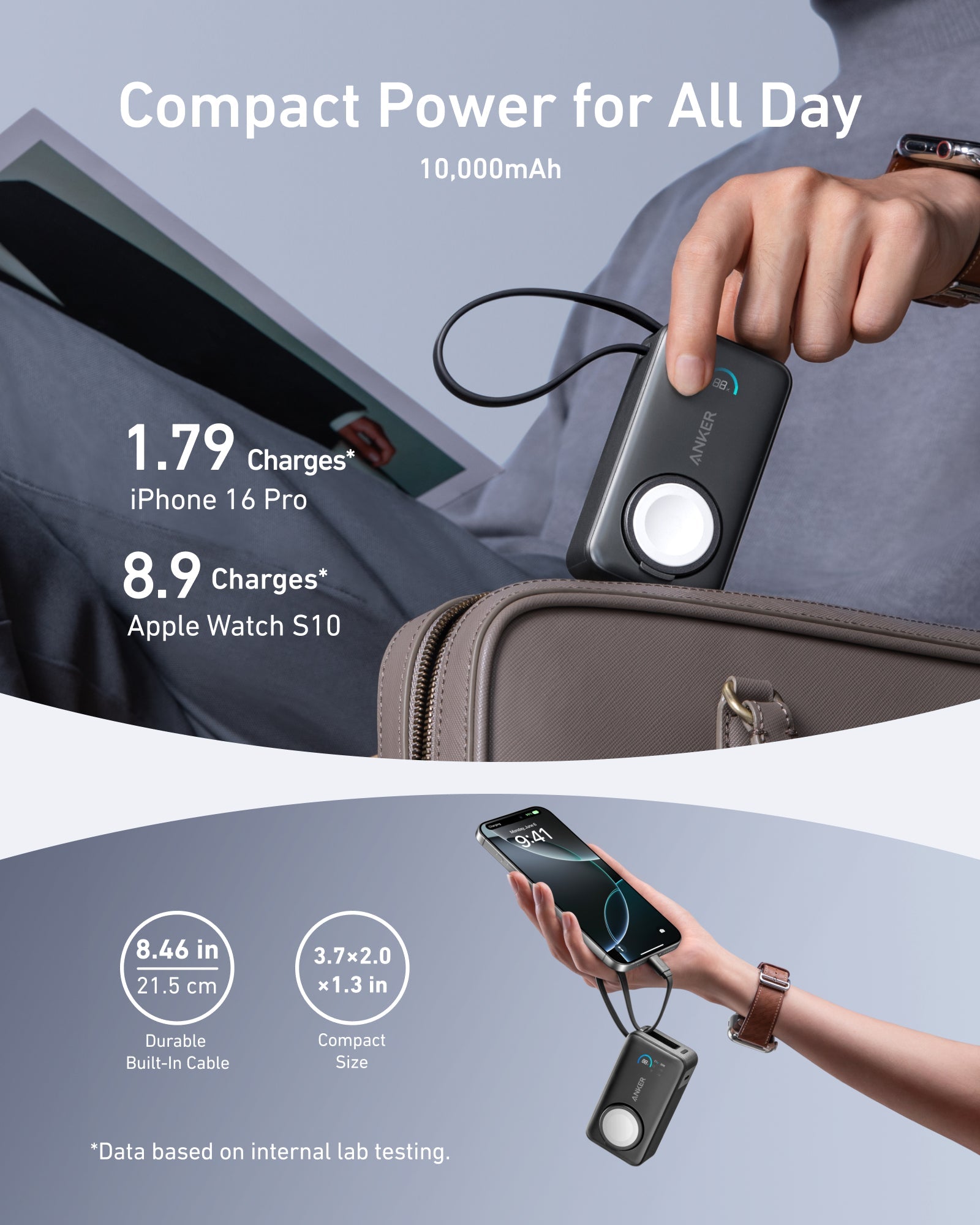 Anker MagGo Power Bank (10,000mAh, 35W) Black Stone