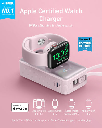Anker MagGo Power Bank (10,000mAh, 35W) Pink Aura