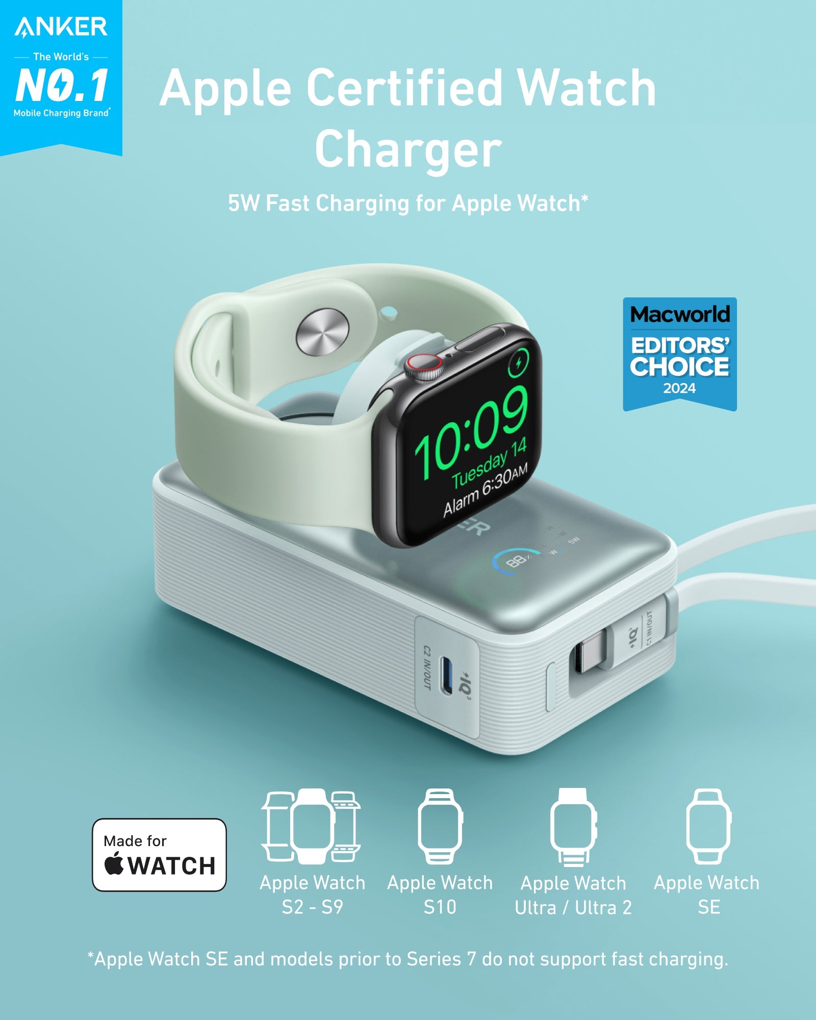 Anker MagGo Power Bank (10,000mAh, 35W) Teal Oasis