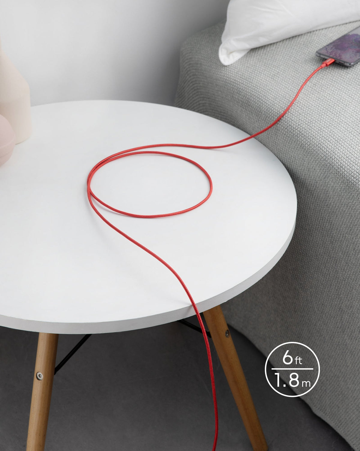 Anker Nylon USB-C to USB-C Cable (60W, 2-Pack) Red