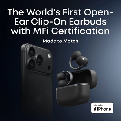 Anker Soundcore AeroClip 2 Open-Ear Clip-On Earbuds Midnight Black