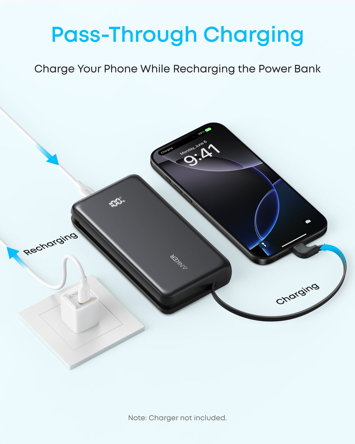 Anker Zolo Power Bank (20,000mAh, 22.5W) Black