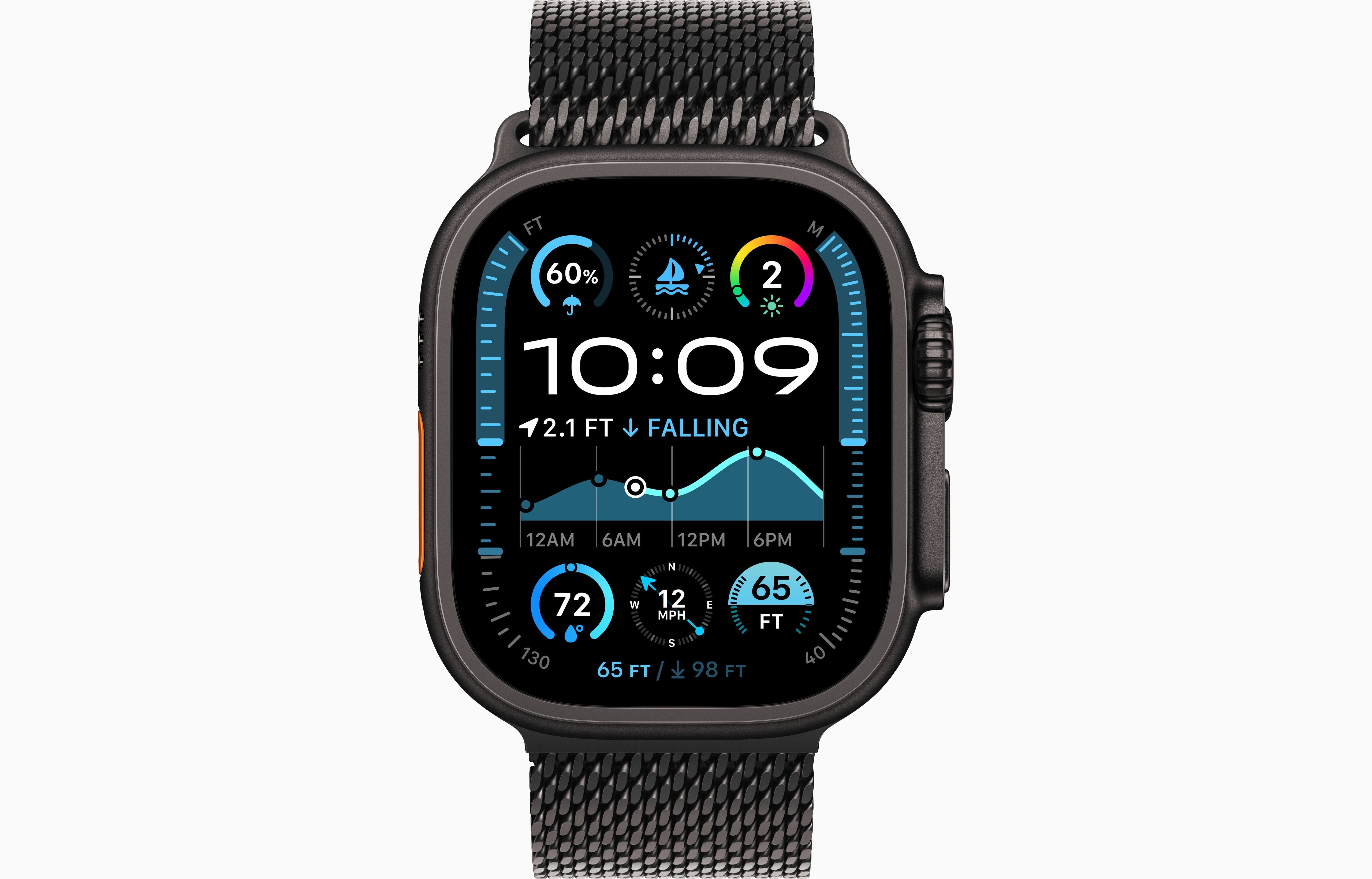 Apple Watch Ultra 2 Black Titanium Case Milanese#color_black