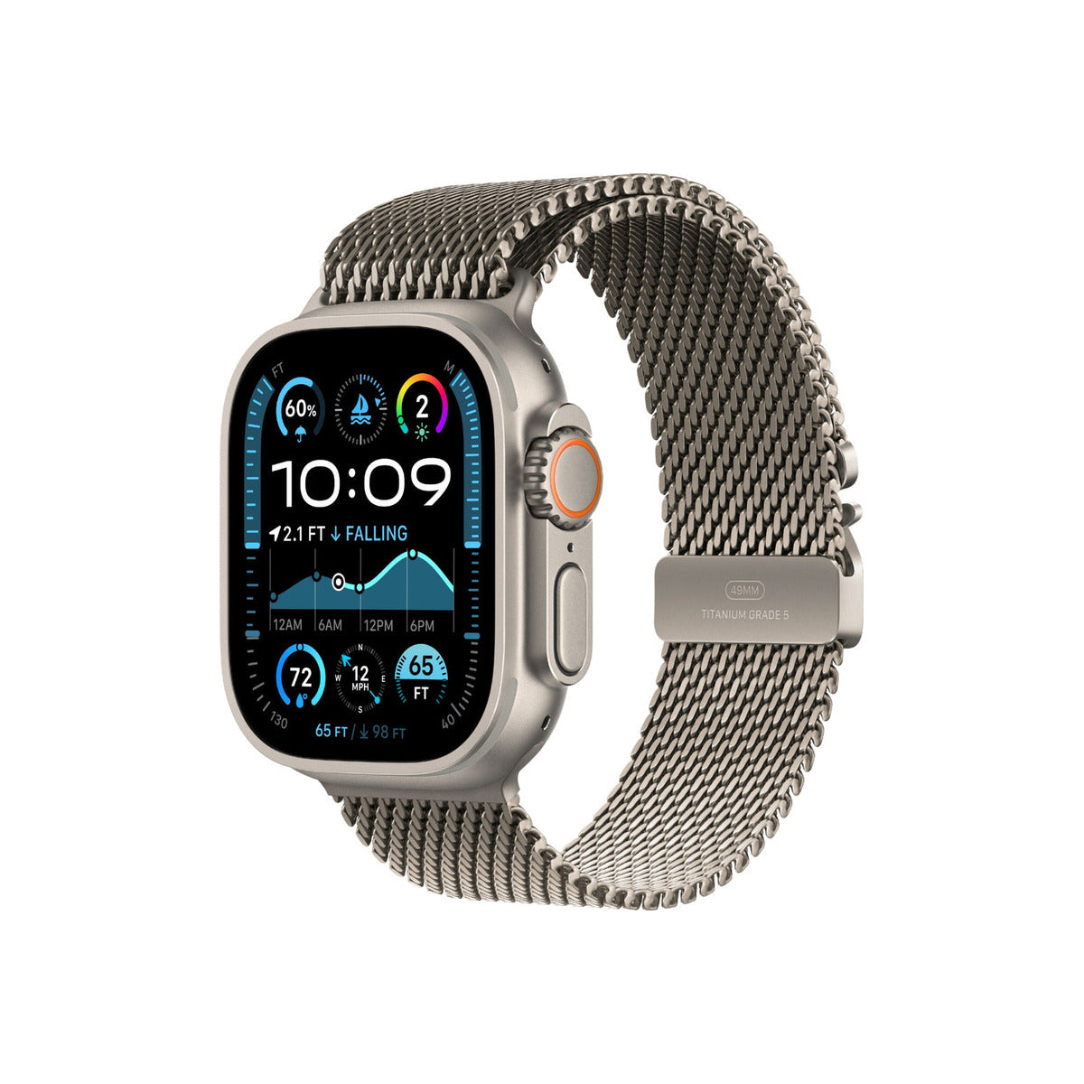 Apple Watch Ultra 2 Natural Titanium Case Milanese Loop