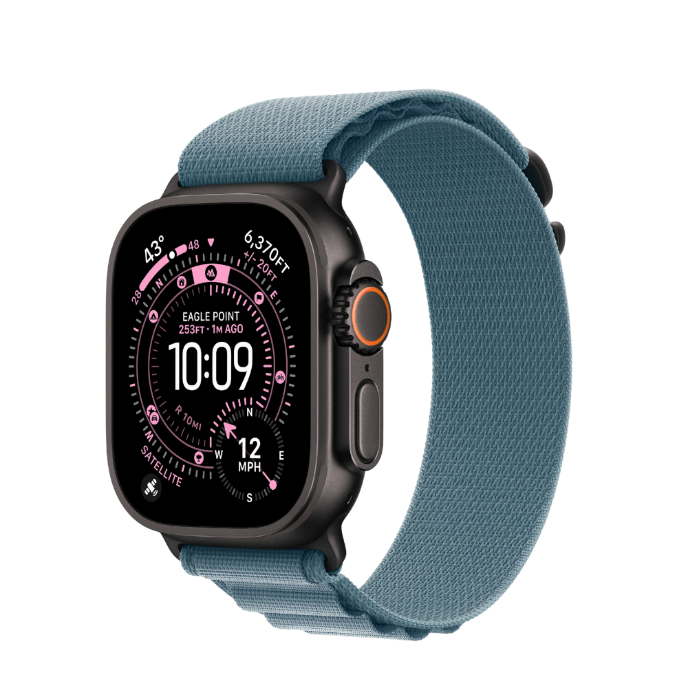 Apple Watch Ultra 3 — Black Titanium + Alpine Loop - GPS+Cellular#color_light-blue