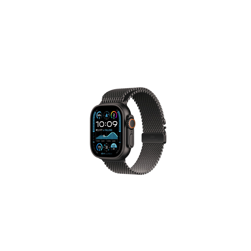 Apple Watch Ultra 3 Black Titanium Case Milanese Loop