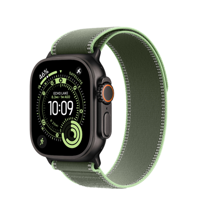 Apple Watch Ultra 3 — Black Titanium + Trail Loop - GPS+Cellular#color_green-neon