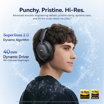 Baseus Bass BH1 NC Wireless Noise Cancelling Headphones Black