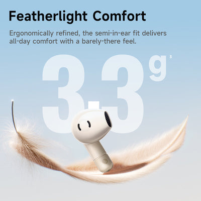 Baseus Bass BS2 Lite True Wireless Earbuds Moon White