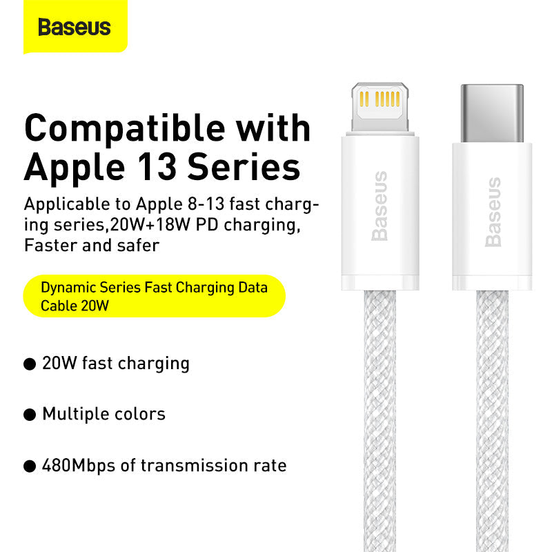 Baseus Dynamic Series Fast Charging Cable (20W) features