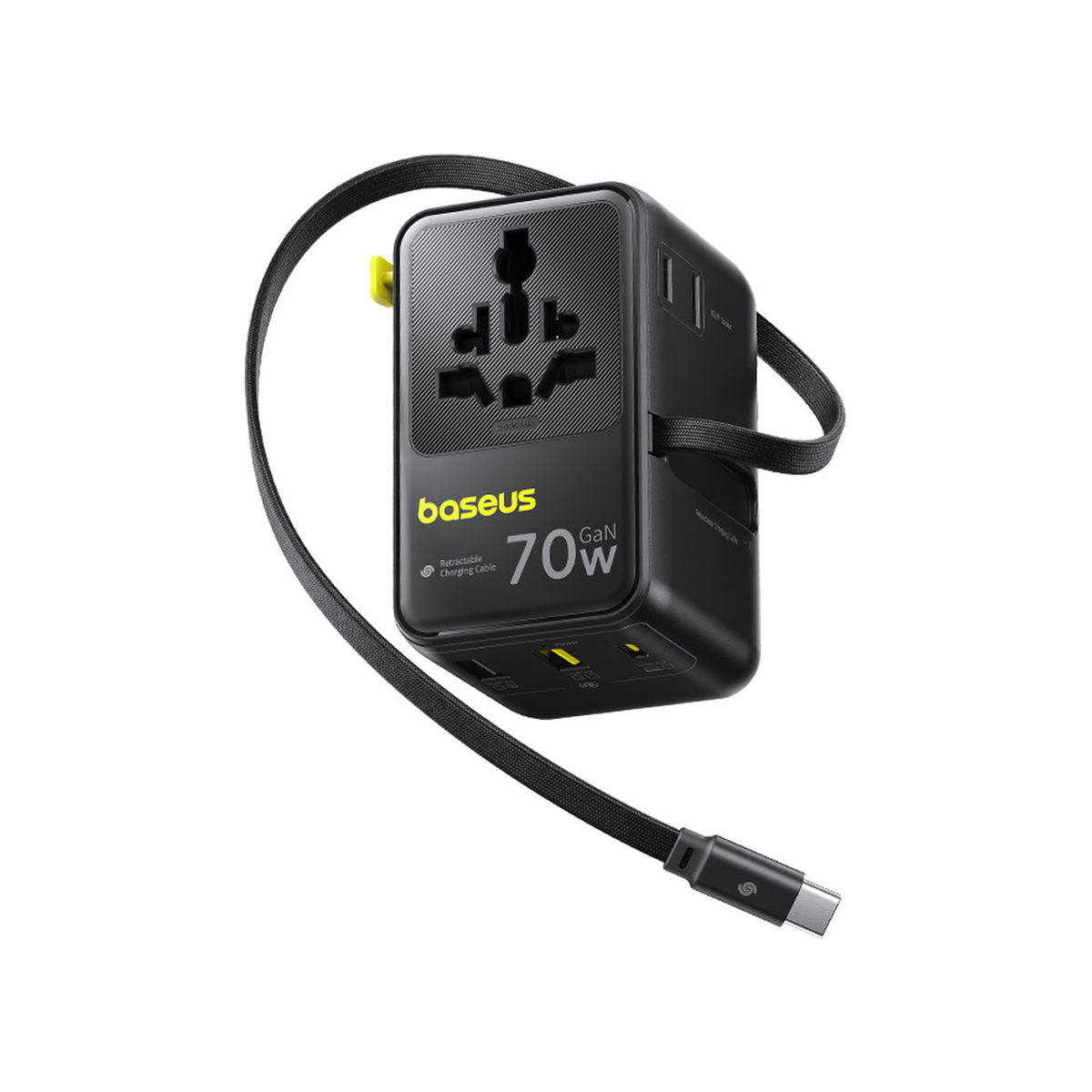 Baseus EnerCore CG11 Universal Travel Adapter 2AC+2U+2C 70W Black