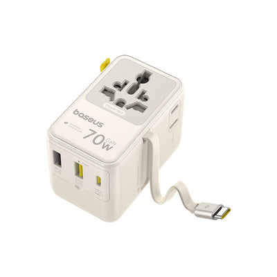 Baseus EnerCore CG11 Universal Travel Adapter 2AC+2U+2C 70W White