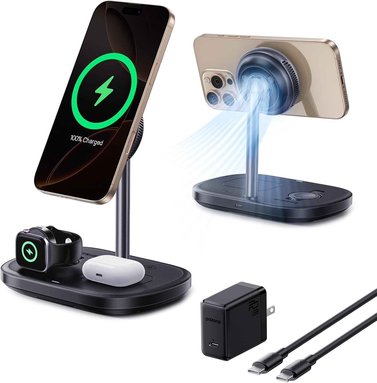 Baseus EnerFill FS41 3-in-1 Wireless Charging Stand Default
