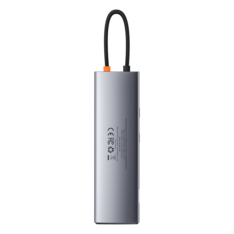 Baseus Metal Gleam 11 in 1 Multifunctional USB Type-C Hub Grey -(CAHUB-CT0G) Default