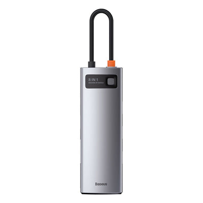 Baseus Metal Gleam 8 in 1 Multifunctional USB Type-C Hub Grey (CAHUB-CV0G) Default
