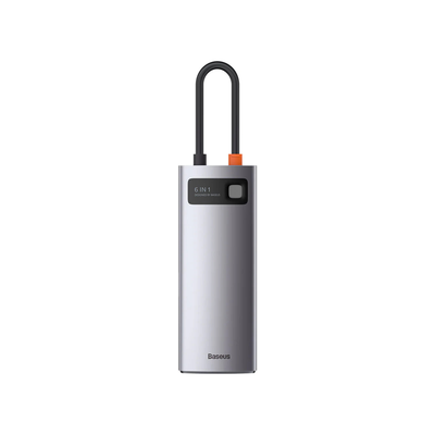 Baseus Metal Gleam Series 6-in-1 Multifunctional Type-C HUB Docking Station（Type-C to HDMI*1+USB3.0*3+PD*1+VGA*1） Default