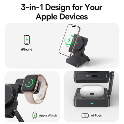 Baseus PicoGo AF21 3-in-1 Qi2.2 Wireless Charger Default