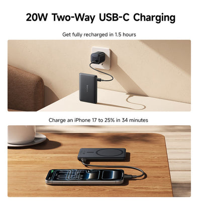 Baseus PicoGo AM31 Mini Magnetic Power Bank 5000mAh 20W Galaxy Natural Titanium