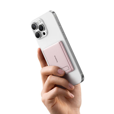 Baseus PicoGo AM31 Mini Magnetic Power Bank with Stand 5000mAh 20W Pink