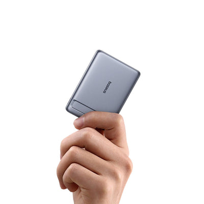 Baseus PicoGo AM31 Mini Magnetic Power Bank with Stand 5000mAh 20W Titanium
