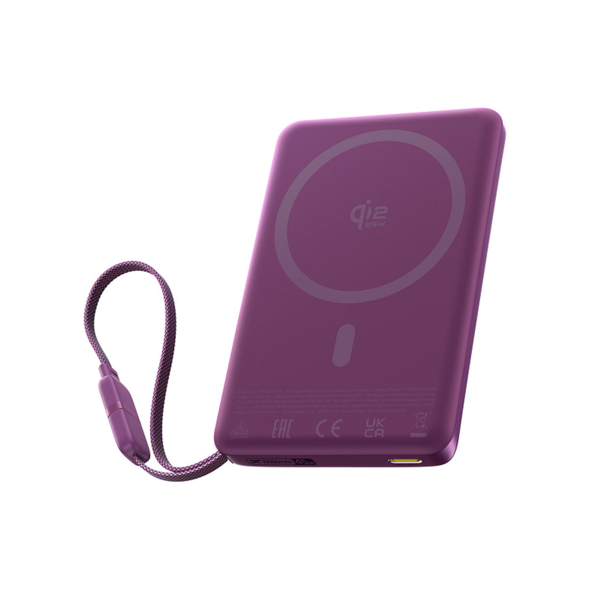Baseus PicoGo AM52 Qi2.2 Magnetic Power Bank with Cable 10000mAh 45W Dark Cherry Edition Dark Cherry