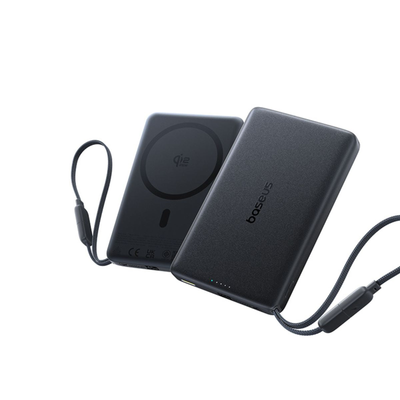 Baseus PicoGo AM52 Qi2.2 Magnetic Power Bank with Cable 10000mAh 45W Dark Cherry Edition