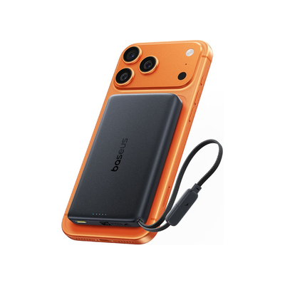 Baseus PicoGo AM52 Qi2.2 Magnetic Power Bank with Cable 10000mAh 45W Dark Cherry Edition