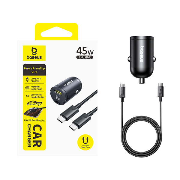 Baseus PrimeTrip VP2 Car Charger 45W (With Type-C to Type-C Cable) Default