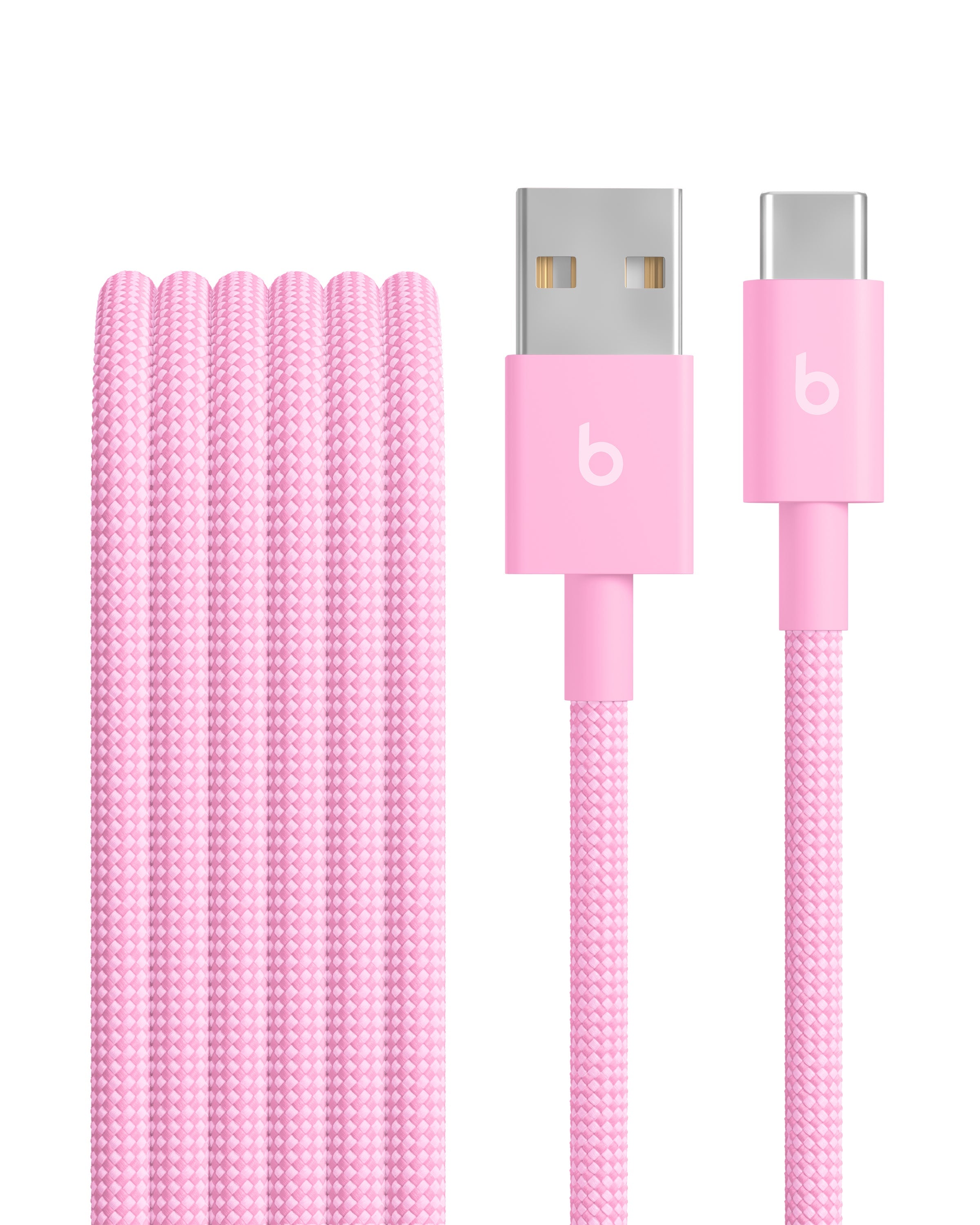 Beats USB-A to USB-C Woven Cable (1.5 m) – Power Pink