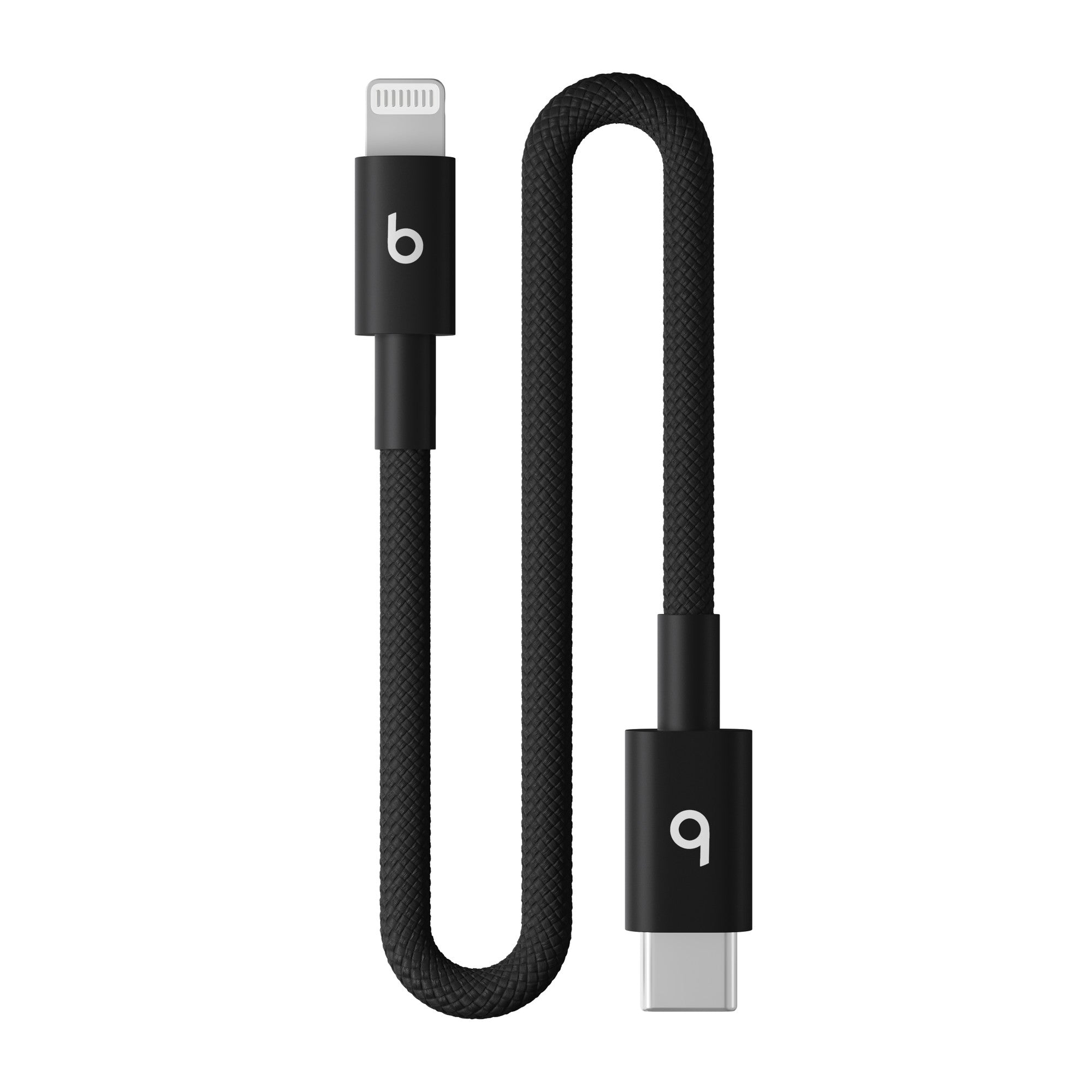 Beats USB-C to Lightning Woven Cable - Bolt Black - 20 cm / 8 in