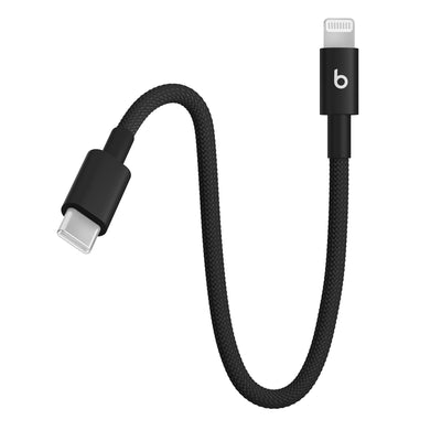 Beats USB-C to Lightning Woven Cable - Bolt Black - 20 cm / 8 in