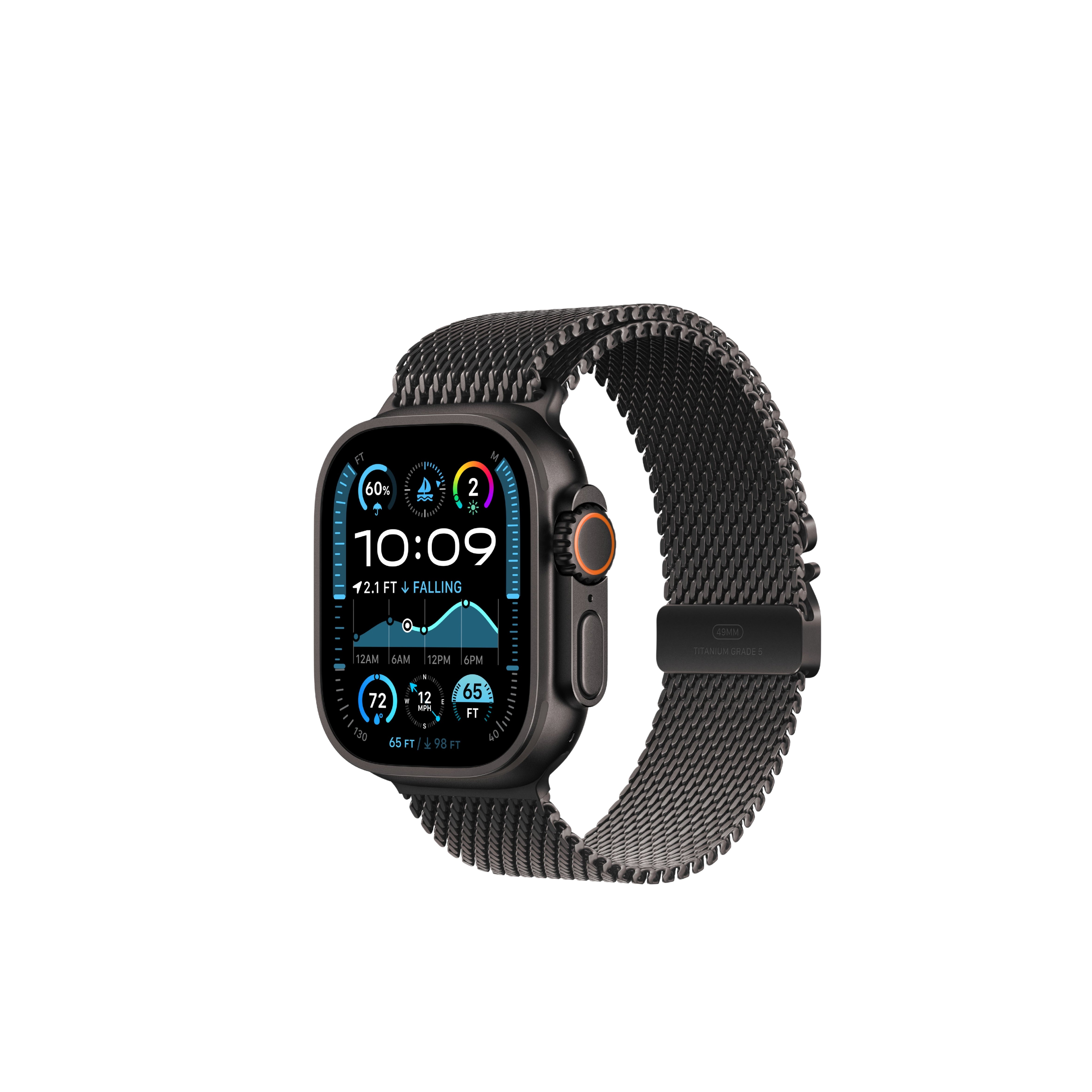 Apple Watch Ultra 2 Black Titanium Case Milanese.