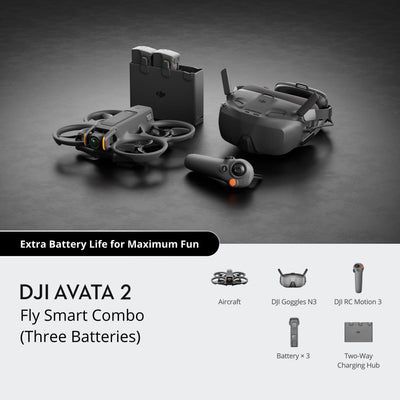 DJI Avata 2 FPV Drone with 3-Battery Fly More Combo