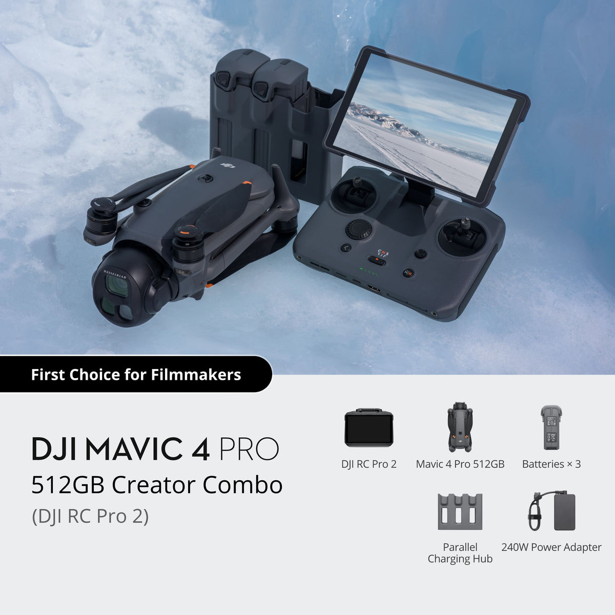 DJI Mavic 4 Pro Drone with 512GB Creator Combo