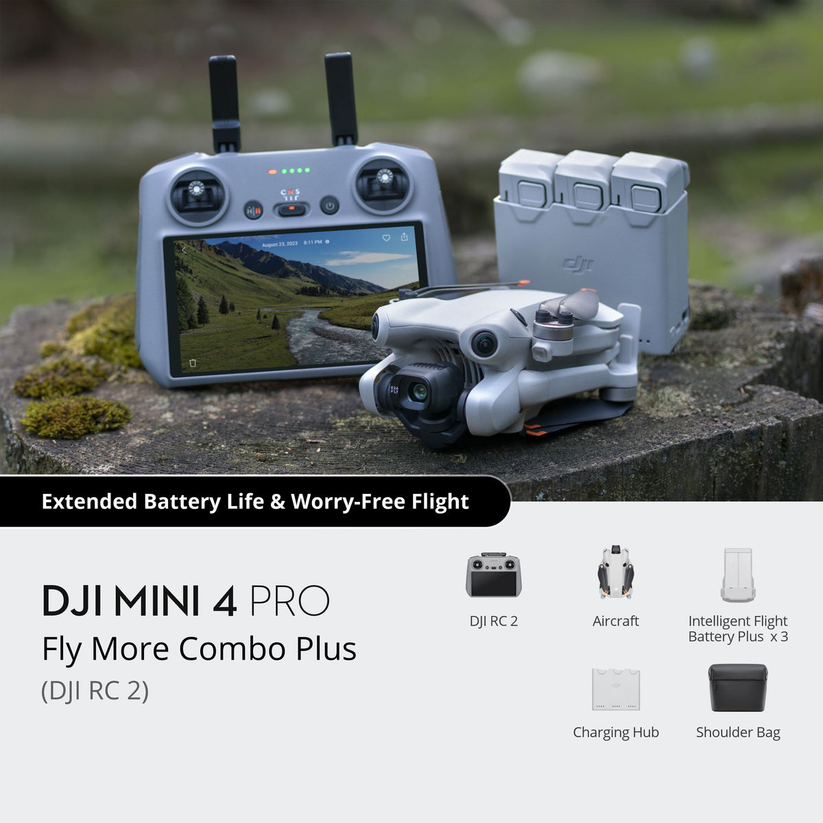 DJI Mini 4 Pro Drone Fly More Combo Plus with RC 2 Controller