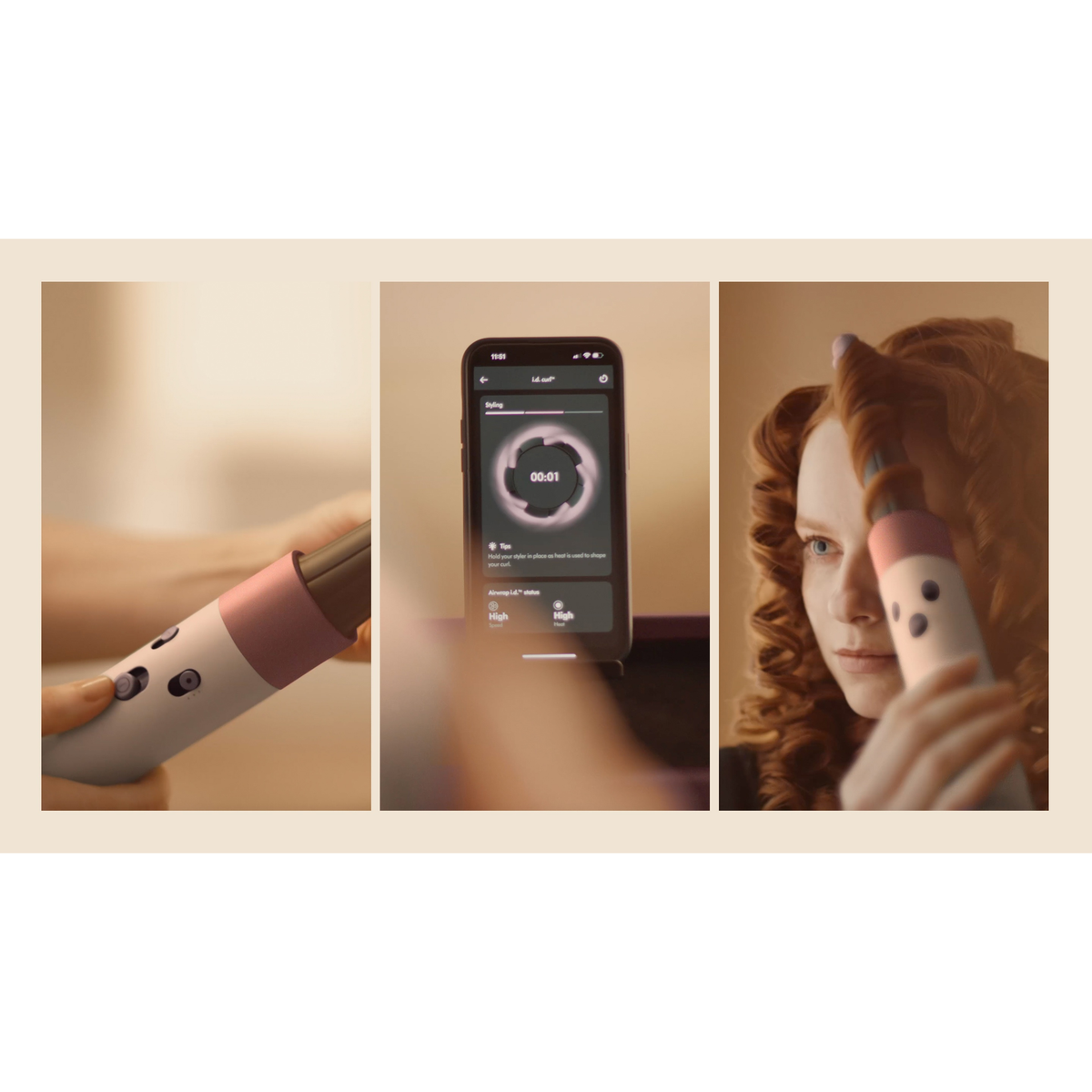 Dyson Airwrap i.d.™ multi-styler and dryer (Plum and Copper) Straight Wavy