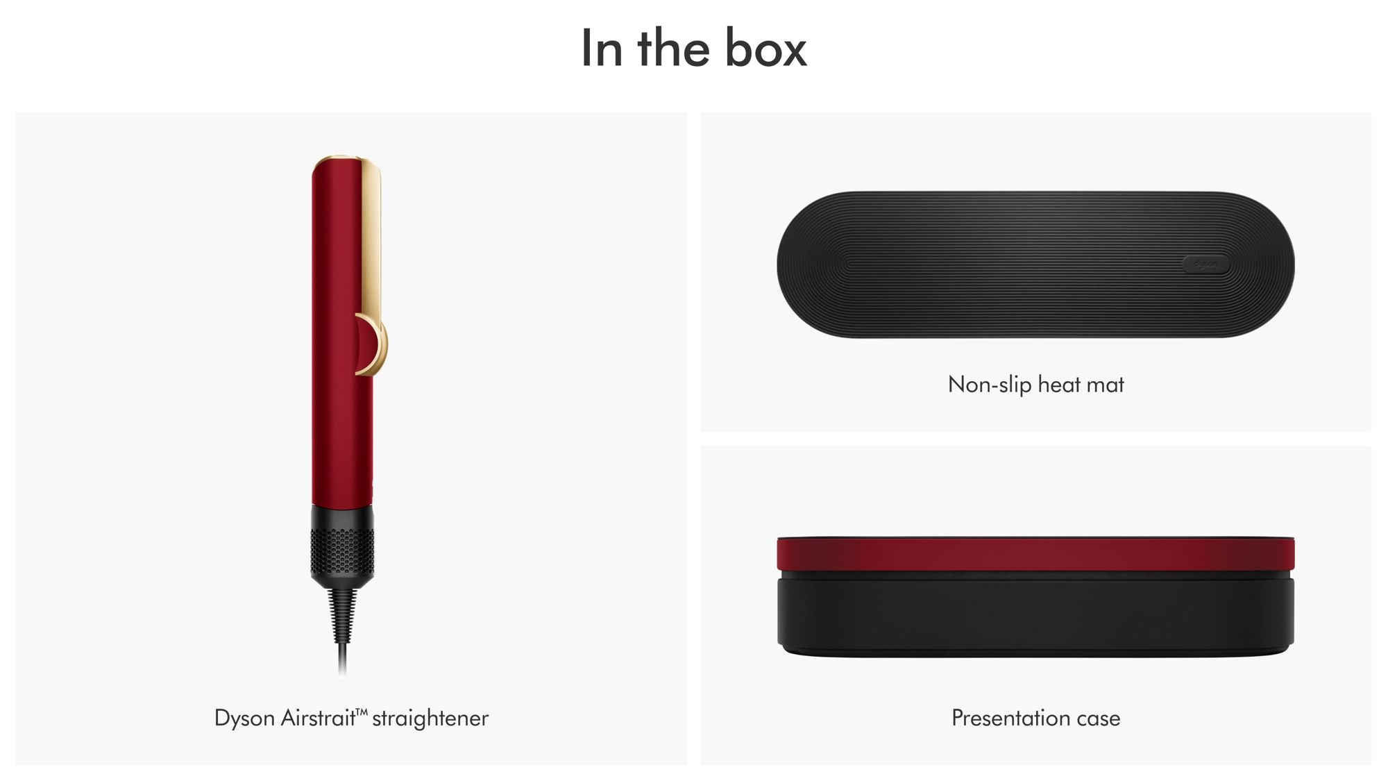 Dyson Airstrait Straightener Red Velvet/Gold